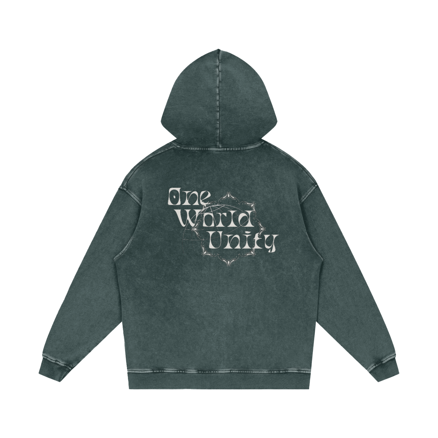 Acid Wash Oversized Hoodie - One World Unity