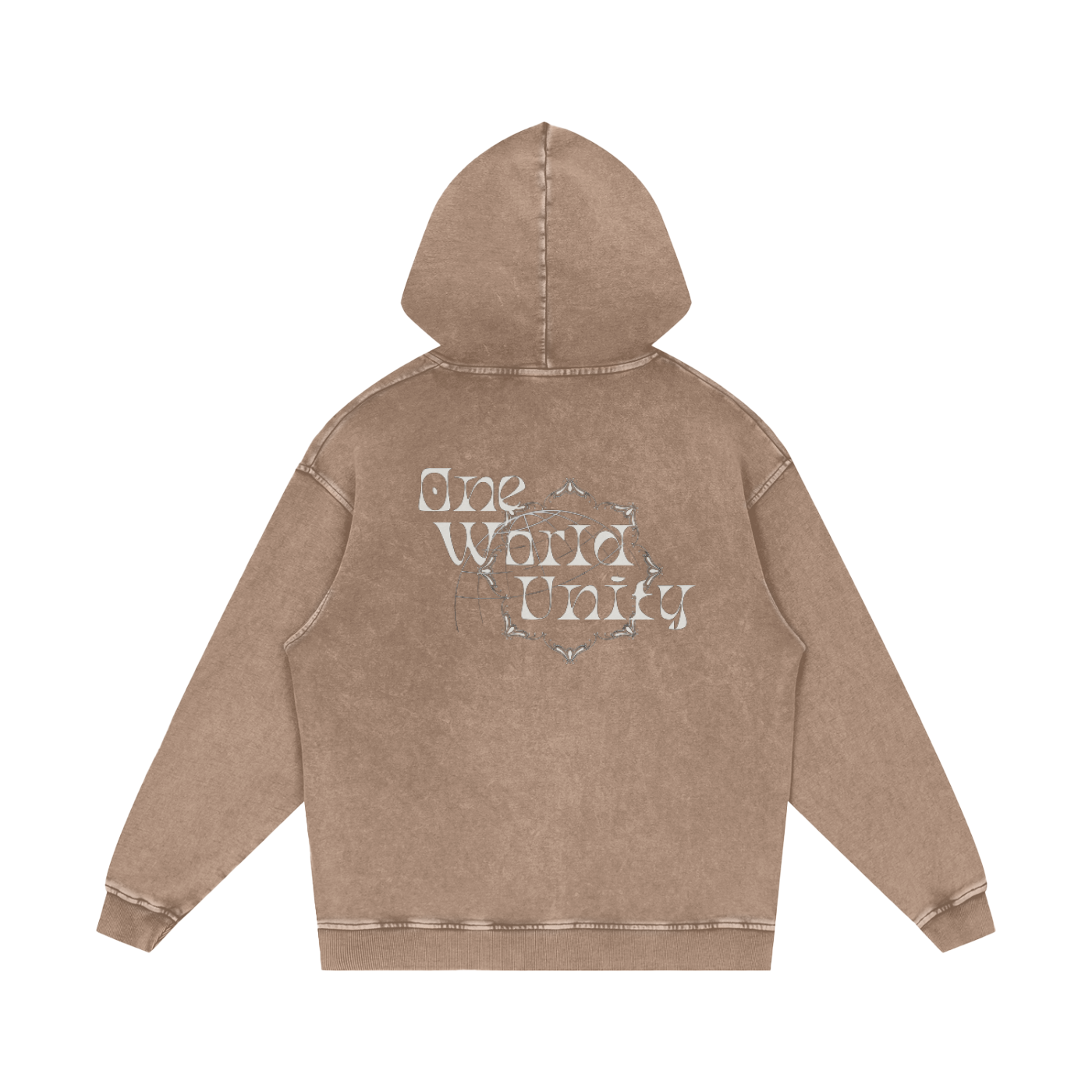 Acid Wash Oversized Hoodie - One World Unity
