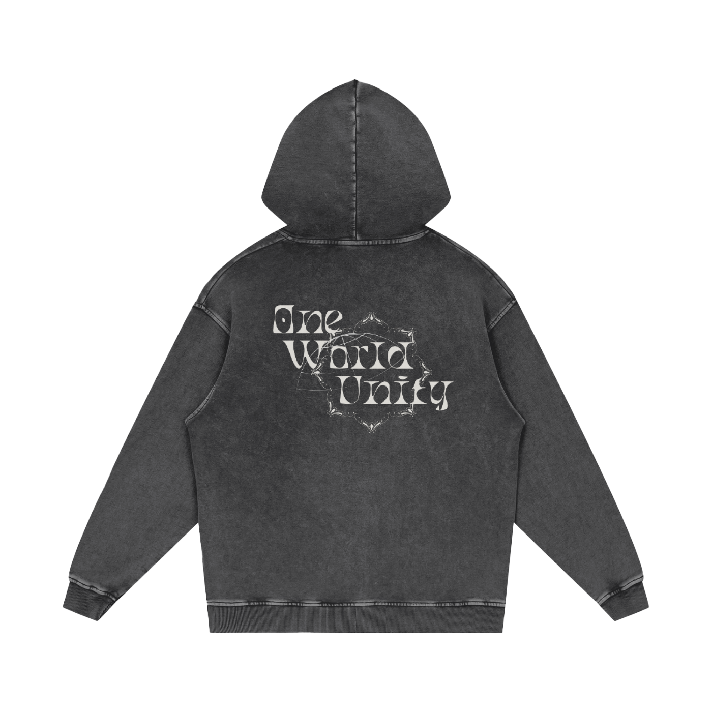Acid Wash Oversized Hoodie - One World Unity