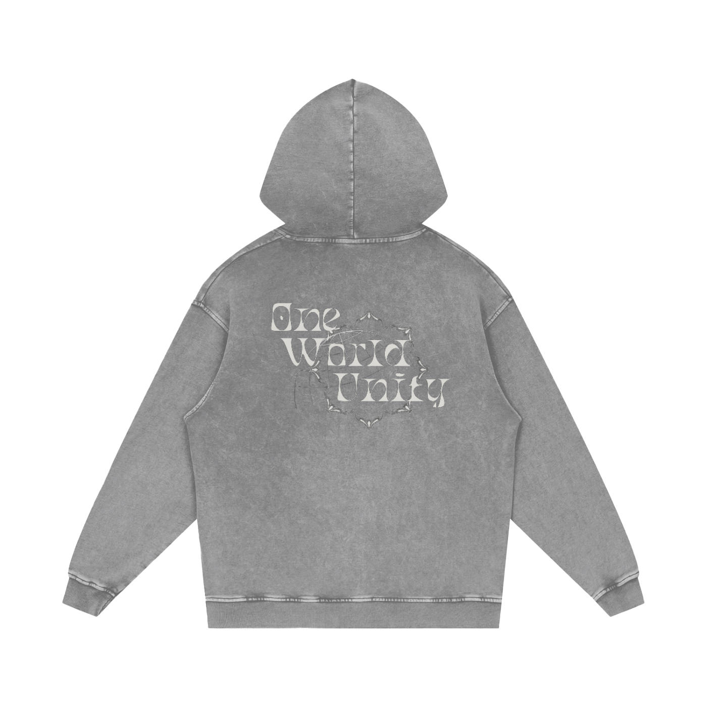 Acid Wash Oversized Hoodie - One World Unity
