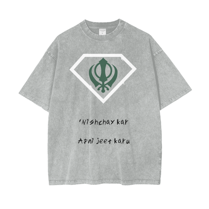 Acid Washed T-Shirt - Sikhman