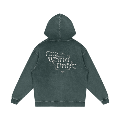Acid Wash Oversized Hoodie - One World Unity