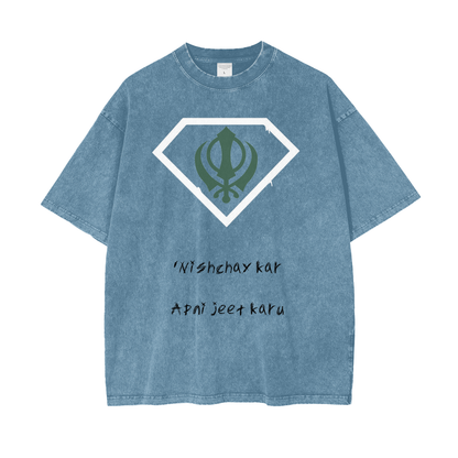 Acid Washed T-Shirt - Sikhman