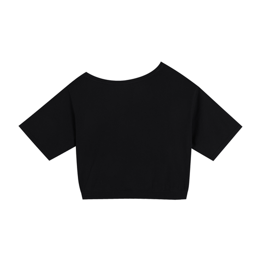 Ik Onkar Women's Asymmetric Shoulder Oversized T-Shirt