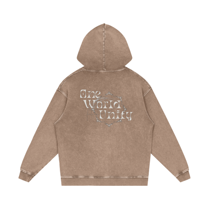 Acid Wash Oversized Hoodie - One World Unity