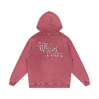 Acid Wash Oversized Hoodie - One World Unity