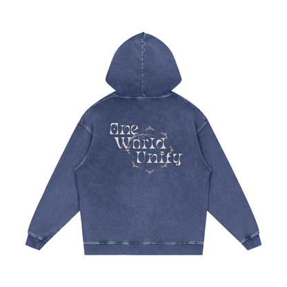 Acid Wash Oversized Hoodie - One World Unity
