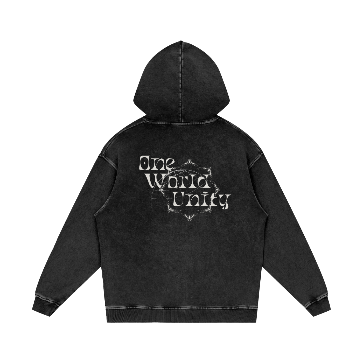 Acid Wash Oversized Hoodie - One World Unity