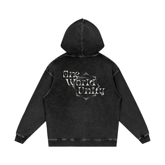 Acid Wash Oversized Hoodie - One World Unity