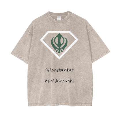 Acid Washed T-Shirt - Sikhman