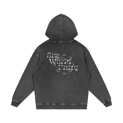 Acid Wash Oversized Hoodie - One World Unity