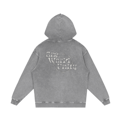 Acid Wash Oversized Hoodie - One World Unity