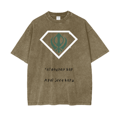 Acid Washed T-Shirt - Sikhman