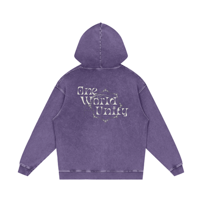 Acid Wash Oversized Hoodie - One World Unity