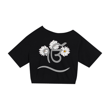 Ik Onkar Women's Asymmetric Shoulder Oversized T-Shirt