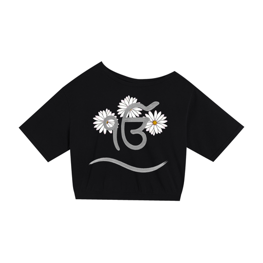 Ik Onkar Women's Asymmetric Shoulder Oversized T-Shirt