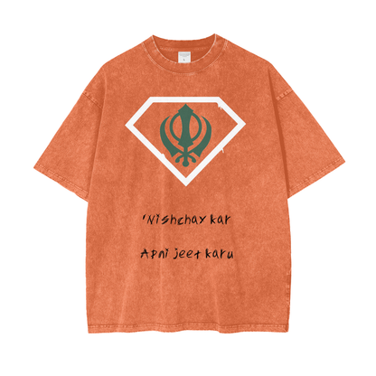 Acid Washed T-Shirt - Sikhman